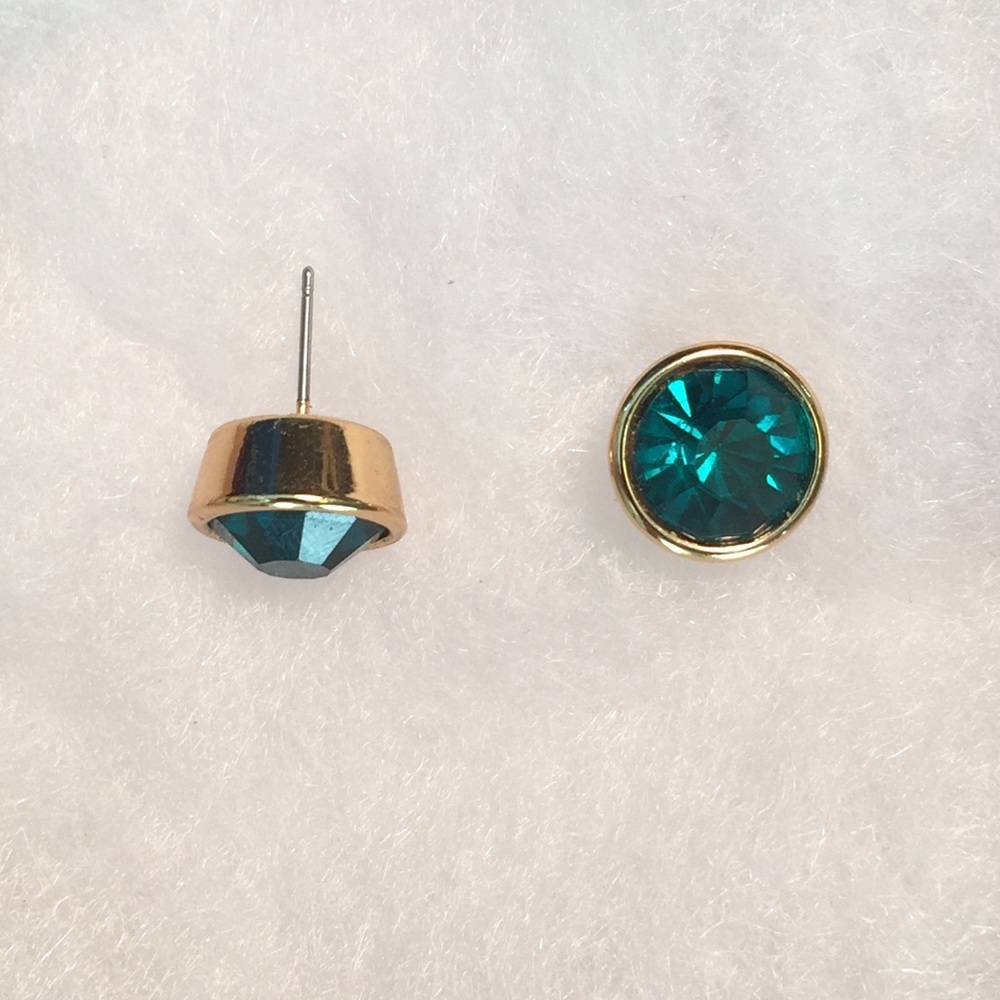 Kate Spade Green Round Stud Earrings